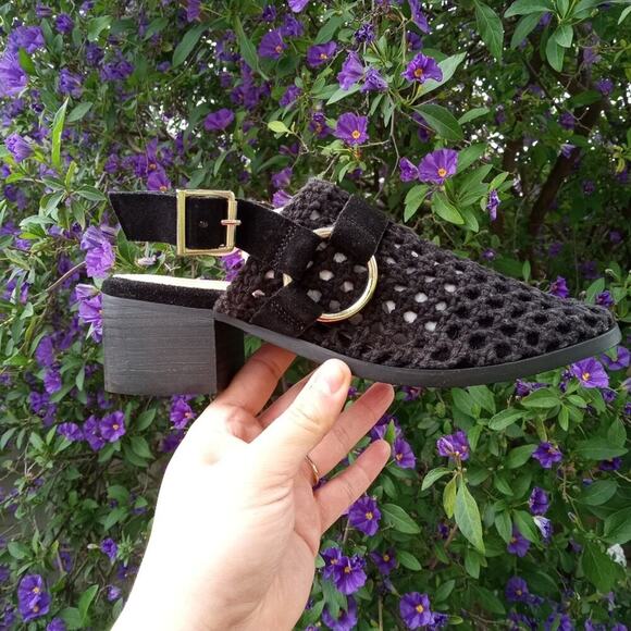 🎀2/$25🎀[H123] RAG & CO [ROSALIE] Black Block Heeled Sandal, Size 6 - Picture 4 of 16